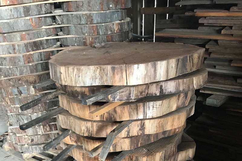 Triple B Enterprises Tree Trunk Slices - Your Source For Hand-Hewn Two-Sided Sleepers